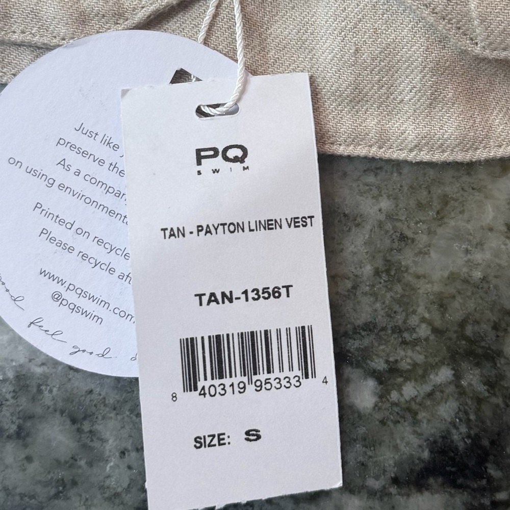 NWT PQ TAN PAYTON LINEN VEST
Size Small - Picture 8 of 12